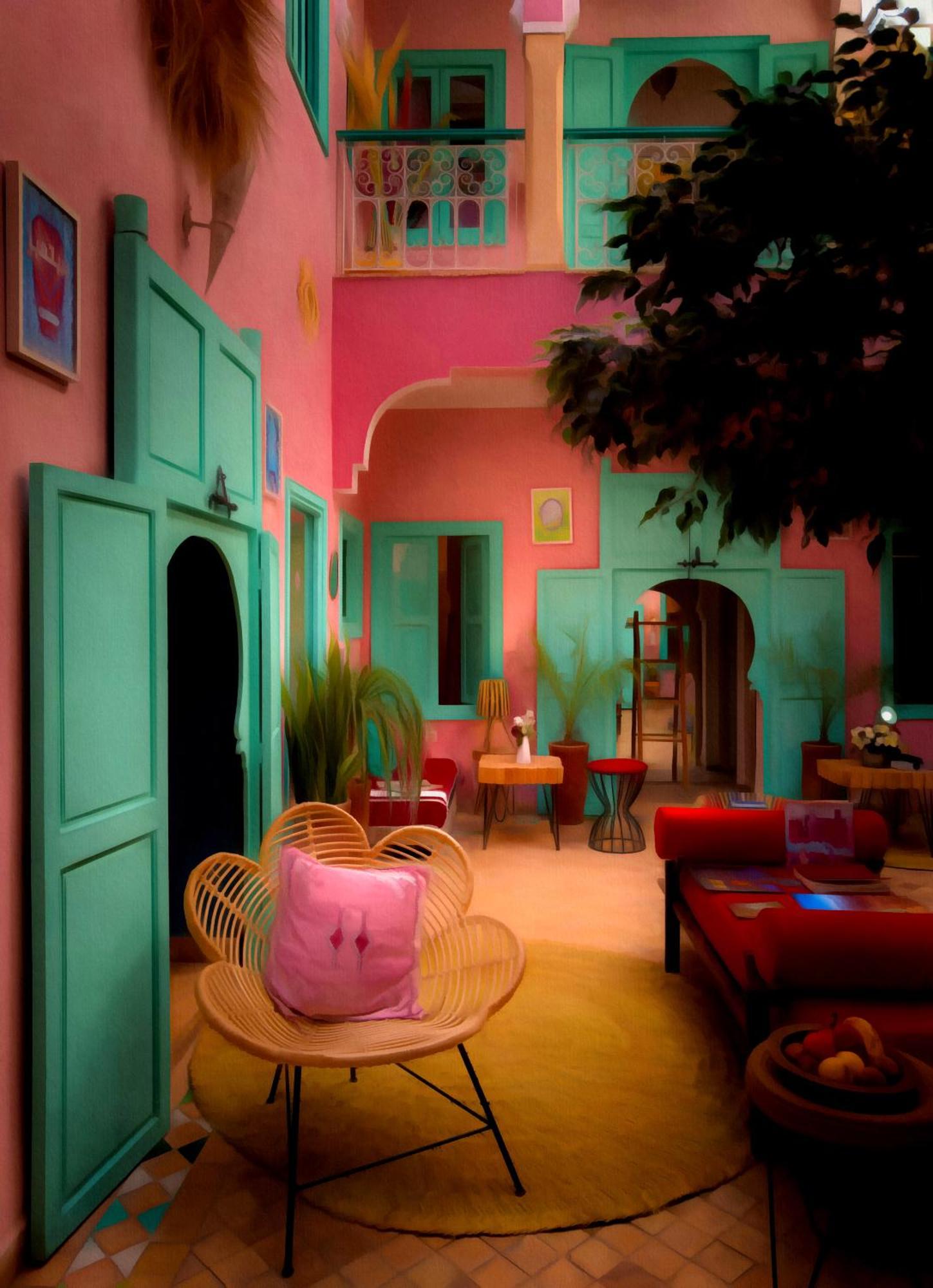 Riad Lauriers Blancs Marrakesh Buitenkant foto